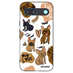 Fekete szilikon tok az alábbi mobiltelefonokra Google Pixel 8 - Frenchies