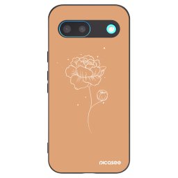 Fekete szilikon tok az alábbi mobiltelefonokra Google Pixel 8 - Peonies