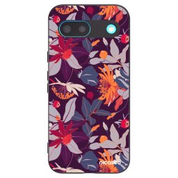 Fekete szilikon tok az alábbi mobiltelefonokra Google Pixel 8 - Purple Leaf