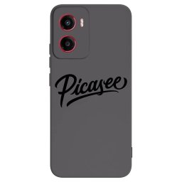 Fekete szilikon tok az alábbi mobiltelefonokra Motorola Moto G05 - Picasee - old logo - black