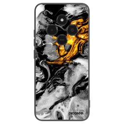 Fekete szilikon tok az alábbi mobiltelefonokra Xiaomi Poco C75 - Black Gold 2