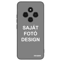 Fekete szilikon tok az alábbi mobiltelefonokra Xiaomi Poco C75 - Saját fotó/motívum