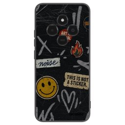 Fekete szilikon tok az alábbi mobiltelefonokra Xiaomi Poco C75 - STICKERS x TAGS
