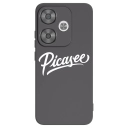 Fekete szilikon tok az alábbi mobiltelefonokra Xiaomi Poco F6 - Picasee - old logo - white