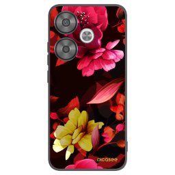 Fekete szilikon tok az alábbi mobiltelefonokra Xiaomi Poco F6 - Dark Peonny