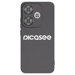 Fekete szilikon tok az alábbi mobiltelefonokra Xiaomi Poco F6 - Picasee - new logo - white