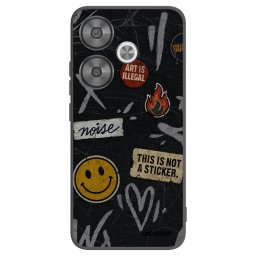 Fekete szilikon tok az alábbi mobiltelefonokra Xiaomi Poco F6 - STICKERS x TAGS