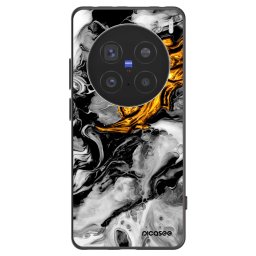 Fekete szilikon tok az alábbi mobiltelefonokra Vivo X200 Pro - Black Gold 2