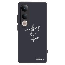 Fekete szilikon tok az alábbi mobiltelefonokra Vivo V50 Lite 5G - Everything is a choice
