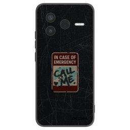 Fekete szilikon tok az alábbi mobiltelefonokra Xiaomi Poco F7 Pro 5G - EMERGENCY