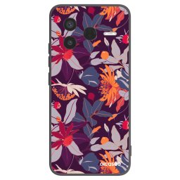 Fekete szilikon tok az alábbi mobiltelefonokra Xiaomi Poco F7 Pro 5G - Purple Leaf