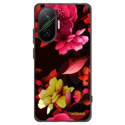 Fekete szilikon tok az alábbi mobiltelefonokra Xiaomi Poco F7 5G - Dark Peonny