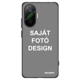 Fekete szilikon tok az alábbi mobiltelefonokra Xiaomi Poco F7 5G - Saját fotó/motívum