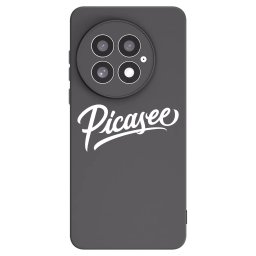 Fekete szilikon tok az alábbi mobiltelefonokra OnePlus 13 5G - Picasee - old logo - white
