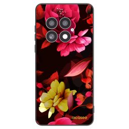 Fekete szilikon tok az alábbi mobiltelefonokra OnePlus 13 5G - Dark Peonny