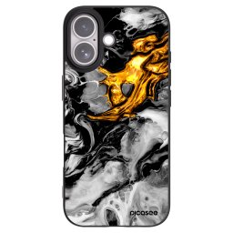 Fekete szilikon tok az alábbi mobiltelefonokra Apple iPhone 17 - Black Gold 2