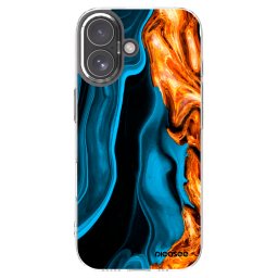 Átlátszó szilikon tok az alábbi mobiltelefonokra Apple iPhone 17 - Gold blue