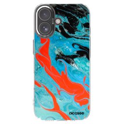 Átlátszó szilikon tok az alábbi mobiltelefonokra Apple iPhone 17 - Blue Magma