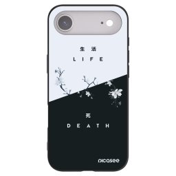 Fekete szilikon tok az alábbi mobiltelefonokra Apple iPhone Air - Life - Death