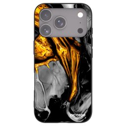 Fekete szilikon tok az alábbi mobiltelefonokra Apple iPhone 17 Pro - Black Gold