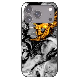 Fekete szilikon tok az alábbi mobiltelefonokra Apple iPhone 17 Pro - Black Gold 2