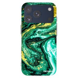 Átlátszó szilikon tok az alábbi mobiltelefonokra Apple iPhone 17 Pro - Green Gold