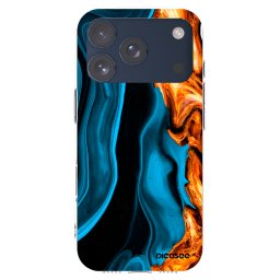 Átlátszó szilikon tok az alábbi mobiltelefonokra Apple iPhone 17 Pro - Gold blue
