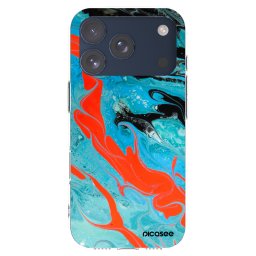 Átlátszó szilikon tok az alábbi mobiltelefonokra Apple iPhone 17 Pro - Blue Magma