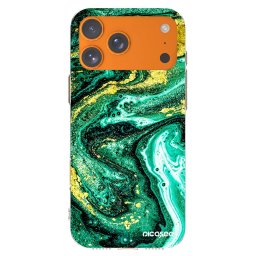 Átlátszó szilikon tok az alábbi mobiltelefonokra Apple iPhone 17 Pro Max - Green Gold