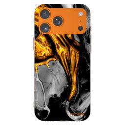 Átlátszó szilikon tok az alábbi mobiltelefonokra Apple iPhone 17 Pro Max - Black Gold