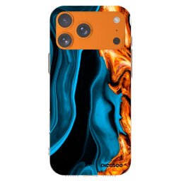 Átlátszó szilikon tok az alábbi mobiltelefonokra Apple iPhone 17 Pro Max - Gold blue