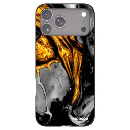 Fekete szilikon tok az alábbi mobiltelefonokra Apple iPhone 17 Pro Max - Black Gold