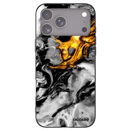 Fekete szilikon tok az alábbi mobiltelefonokra Apple iPhone 17 Pro Max - Black Gold 2
