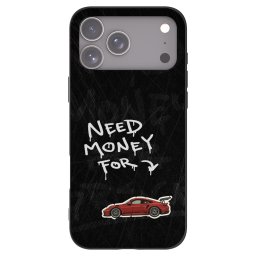 Fekete szilikon tok az alábbi mobiltelefonokra Apple iPhone 17 Pro Max - Track Mode