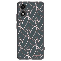 Fekete szilikon tok az alábbi mobiltelefonokra Motorola Moto E14 - Lots of love