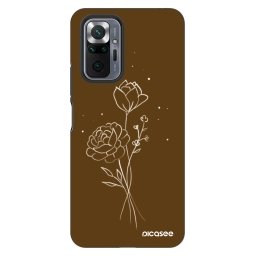 Fashion Case Xiaomi Redmi Note 10 Pro - Brown flowers