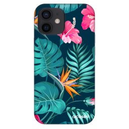Fashion Case Apple iPhone 12 mini - Pink Monstera