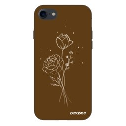 Fashion Case Apple iPhone SE 2020 - Brown flowers