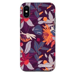 Fashion Case Apple iPhone X/XS - Purple Leaf