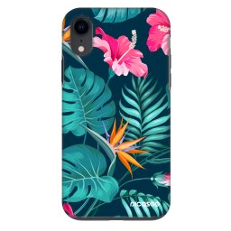 Fashion Case Apple iPhone XR - Pink Monstera