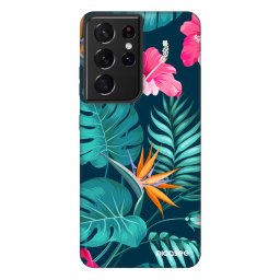 Fashion Case Samsung Galaxy S21 Ultra 5G G998B - Pink Monstera