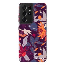 Fashion Case Samsung Galaxy S21 Ultra 5G G998B - Purple Leaf
