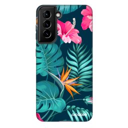 Fashion Case Samsung Galaxy S21 FE 5G - Pink Monstera