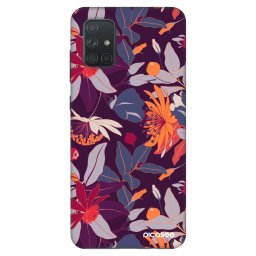 Fashion Case Samsung Galaxy A71 A715F - Purple Leaf