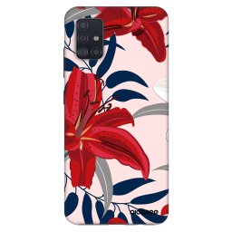 Fashion Case Samsung Galaxy A51 A515F - Red Lily