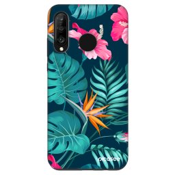 Fashion Case Huawei P30 Lite - Pink Monstera