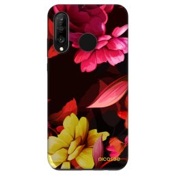 Fashion Case Huawei P30 Lite - Dark Peonny