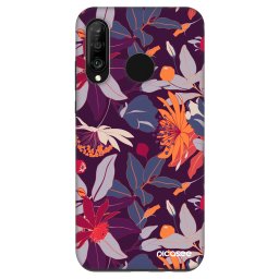 Fashion Case Huawei P30 Lite - Purple Leaf