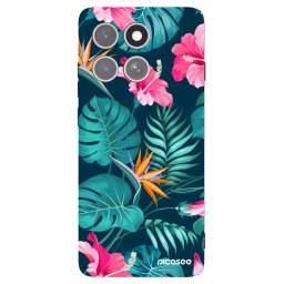 Fekete szilikon tok az alábbi mobiltelefonokra Motorola Edge 60 Pro - Pink Monstera