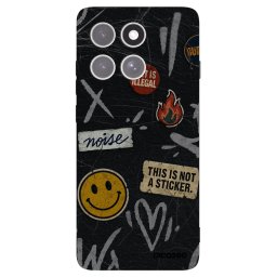 Fekete szilikon tok az alábbi mobiltelefonokra Motorola Edge 60 Pro - STICKERS x TAGS